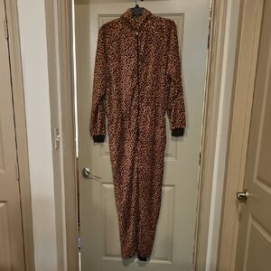 Leopard Print Women's Pajama Onesie